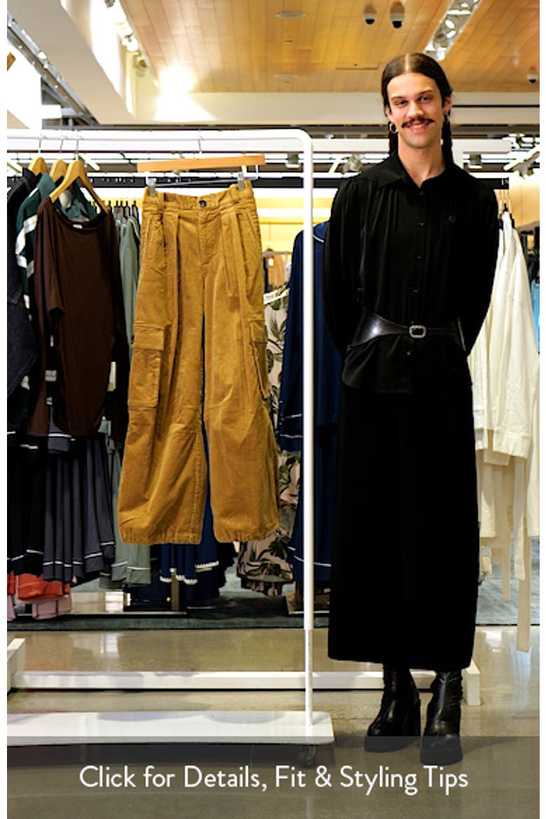 Garrett Wide Leg Corduroy Cargo Pants video