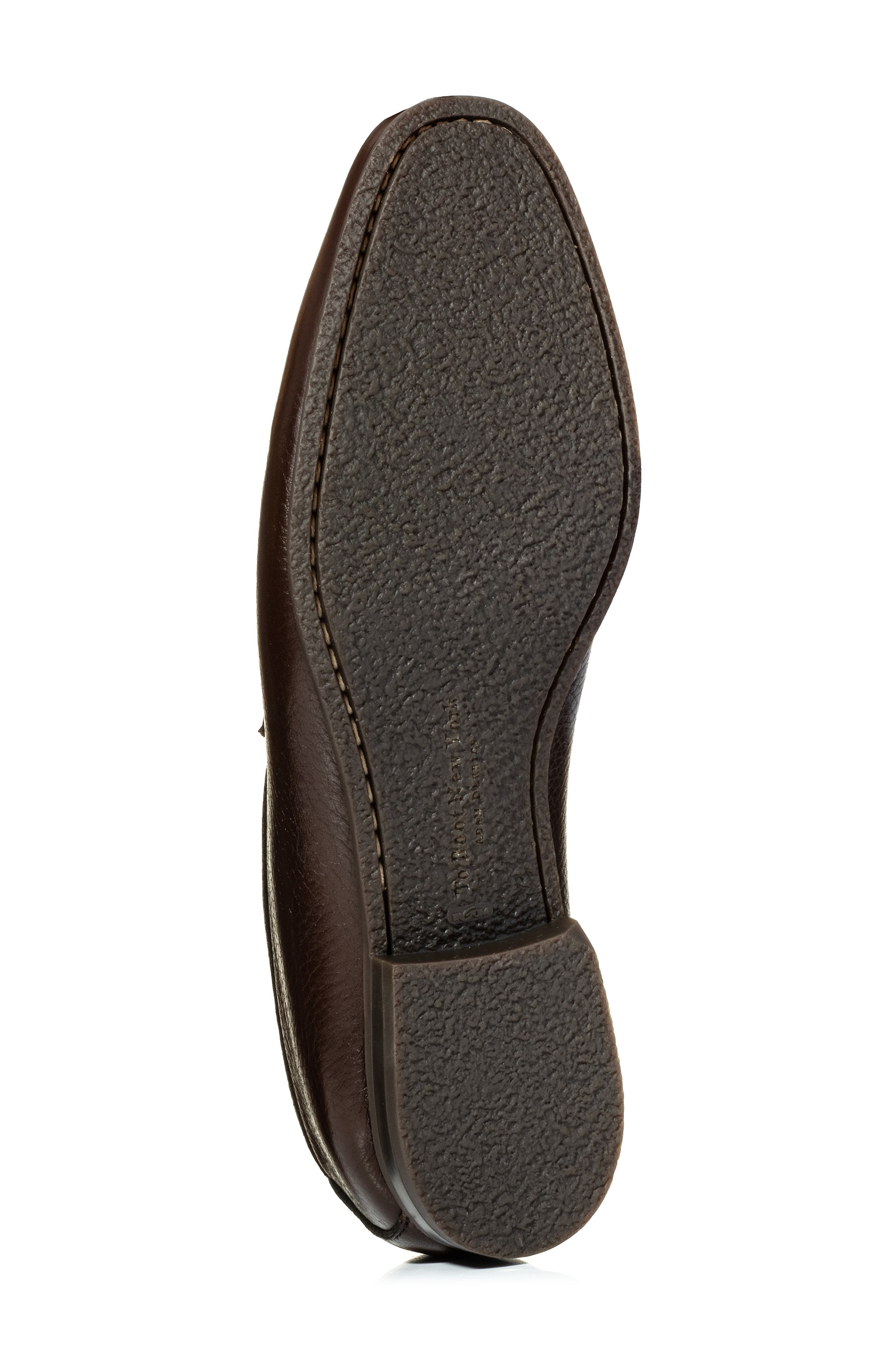 TO BOOT NEW YORK Merritt Pebbled Leather Penny Loafer, Alternate, color, Dark Brown