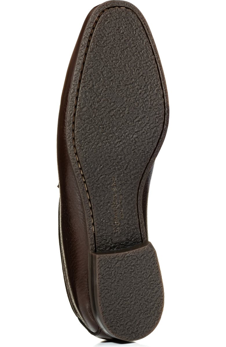 TO BOOT NEW YORK Merritt Pebbled Leather Penny Loafer, Alternate, color, Dark Brown