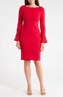 Bell Sleeve Sheath Dress