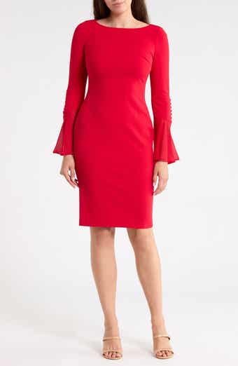 Bell Sleeve Sheath Dress