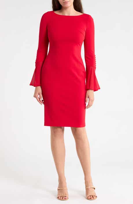 Bell Sleeve Sheath Dress
