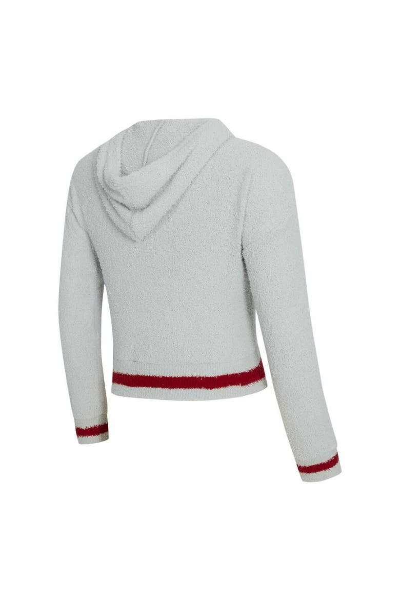 Women's Concepts Sport Gray/Crimson Alabama Crimson Tide Whitley Long Sleeve Hoodie Top & Shorts Set, Alternate, color, Gray