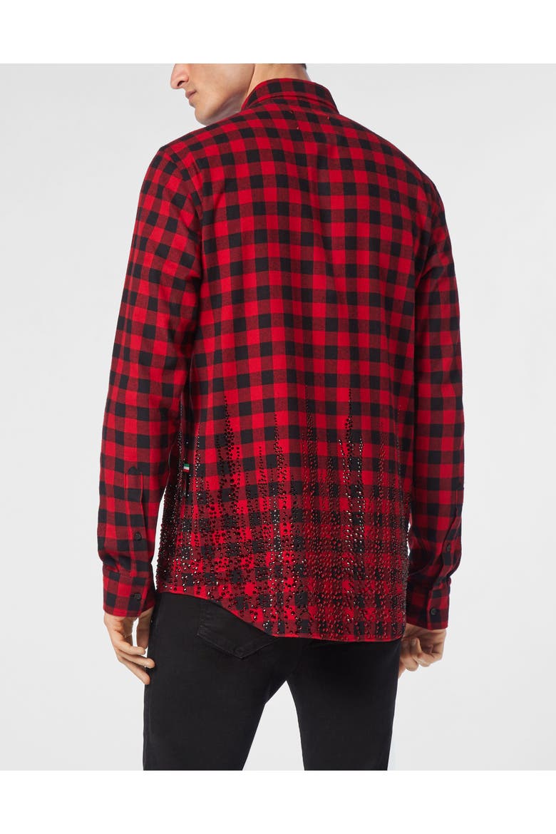 Shirt Slim Fit Flame Men, Alternate, color, red