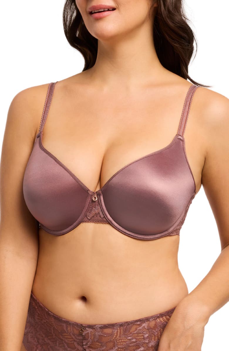 Montelle Intimates Pure Plus Underwire T-Shirt Bra, Main, color, Woodrose
