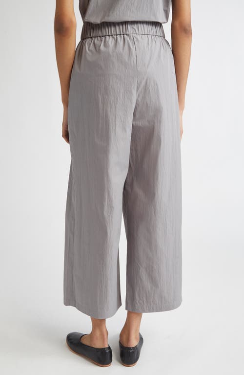 Lafayette 148 New York Dean Tie Waist Ankle Wide Leg Pants In Gray