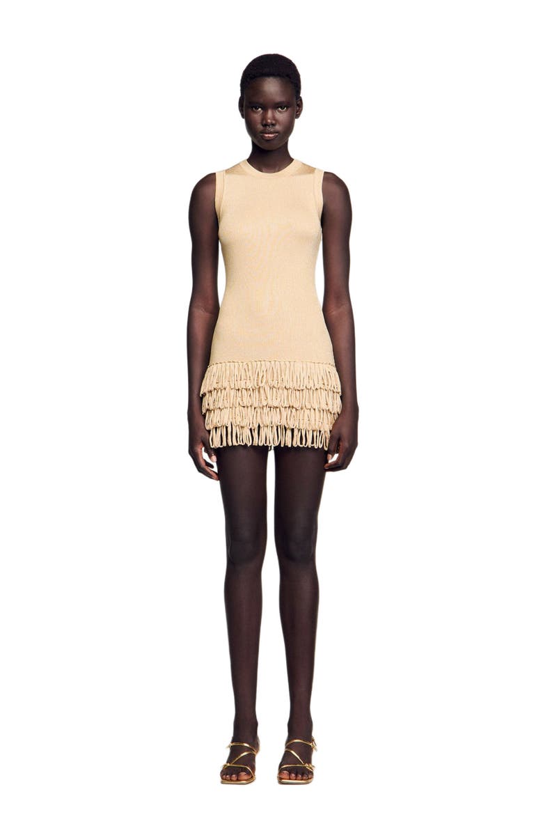 SANDRO Mini knit dress, Alternate, color, 