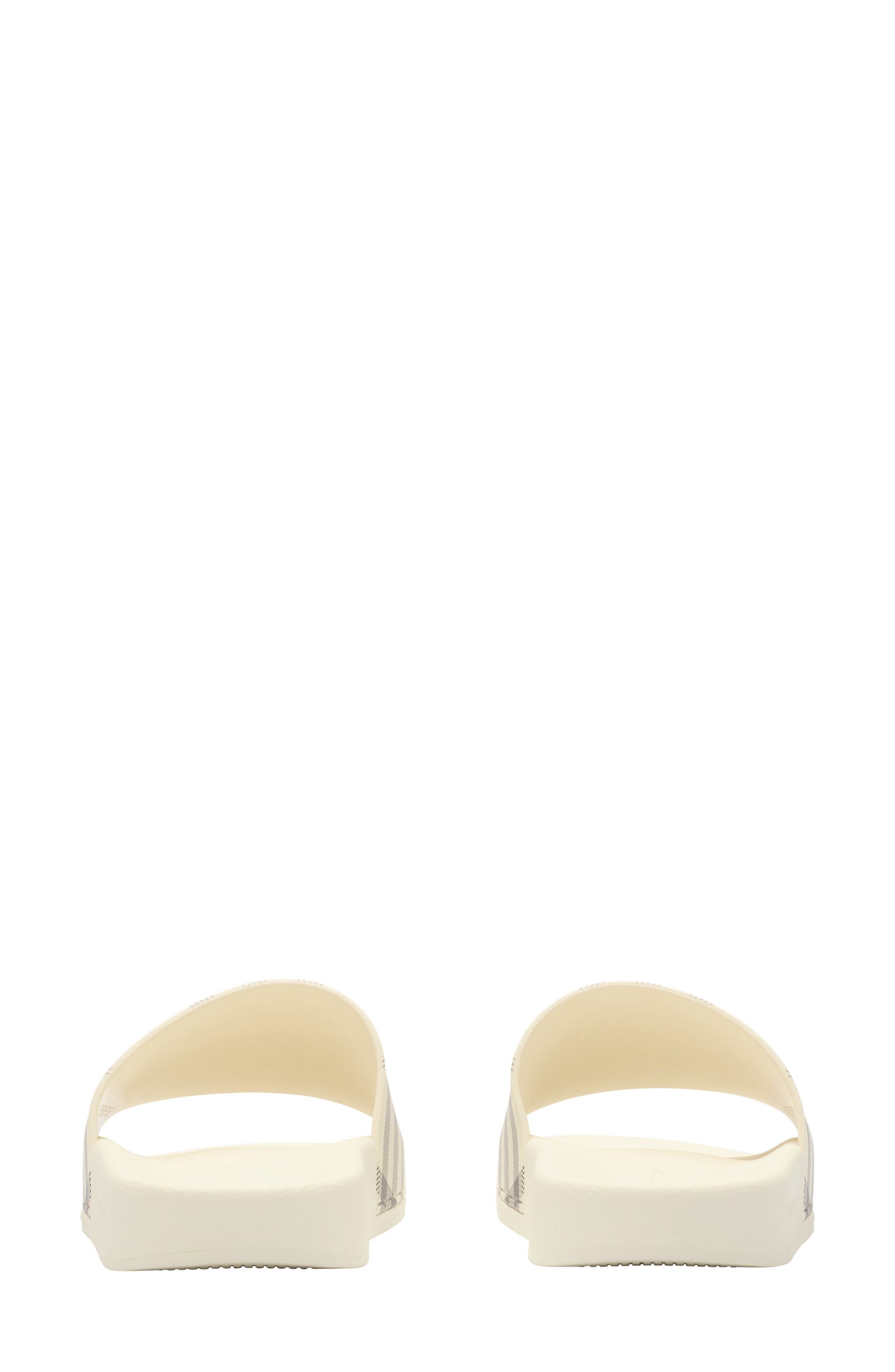 Burberry Furley Check Slide Sandal, Alternate, color, Light Beige