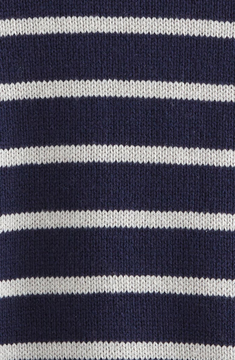 Nordstrom Kids' Collared Sweater, Alternate, color, Navy-Grey Heather Stripe