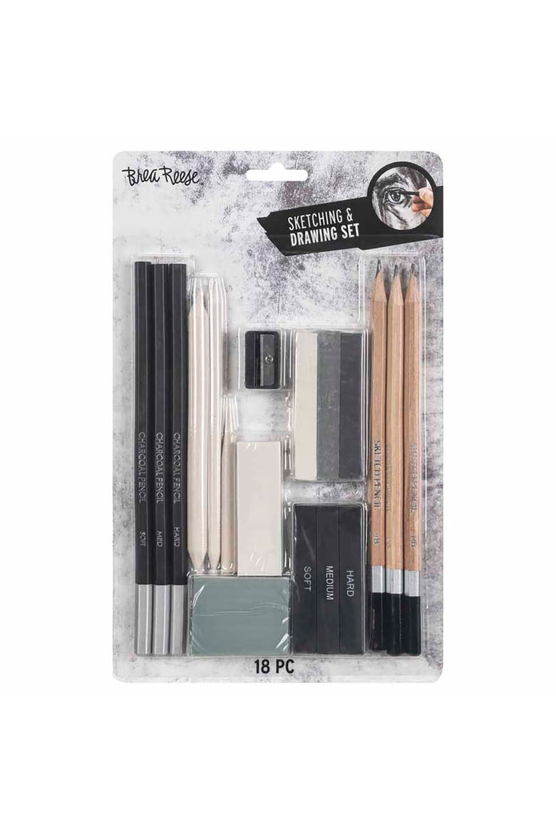 Beginners Sketch & Draw Set 18Pc, Main, color, Multicolored