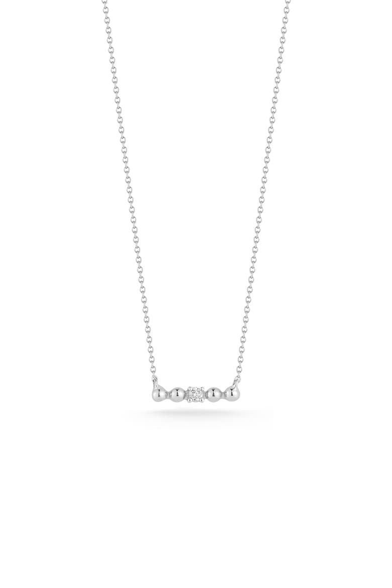 Poppy Rae Diamond Bar Pendant Necklace, Main, color, WHITE GOLD