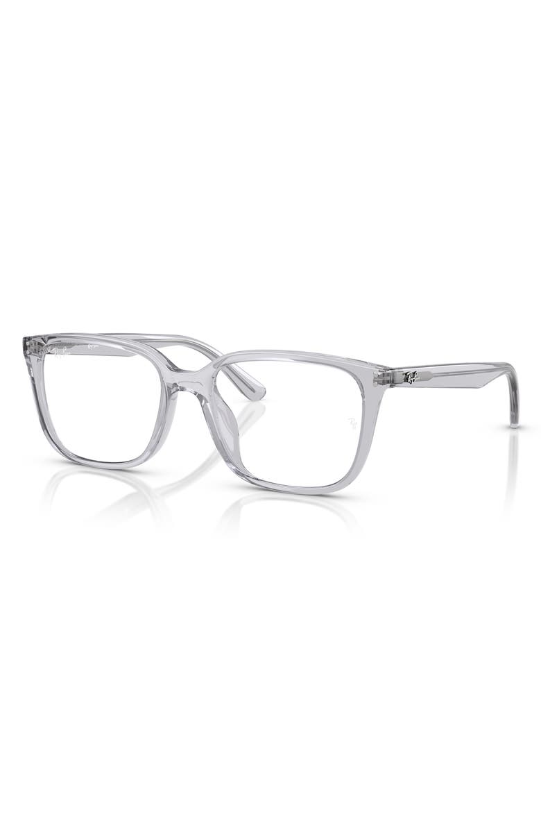 Ray-Ban 55mm Square Optical Glasses, Alternate, color, Grey