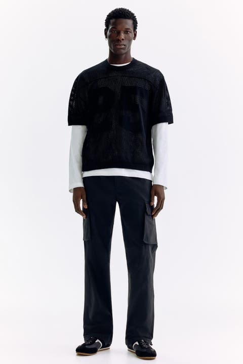 Regular Fit Nylon Cargo Trousers