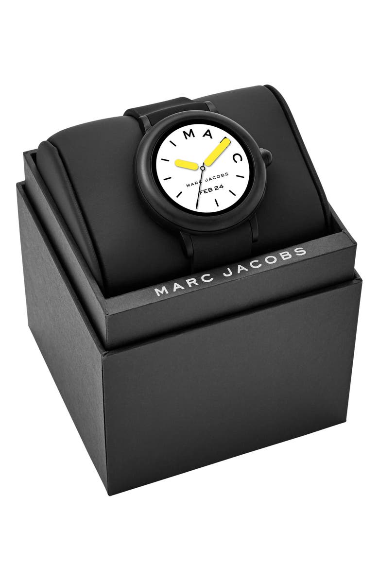 The Marc Jacobs Marc Jacobs Riley Silicone Strap Smart Watch, 44mm, Alternate, color,