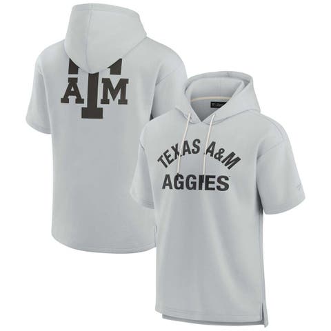 Unisex Fanatics Signature Gray Texas A&M Aggies Elements Super Soft Fleece Short Sleeve Pullover Hoodie