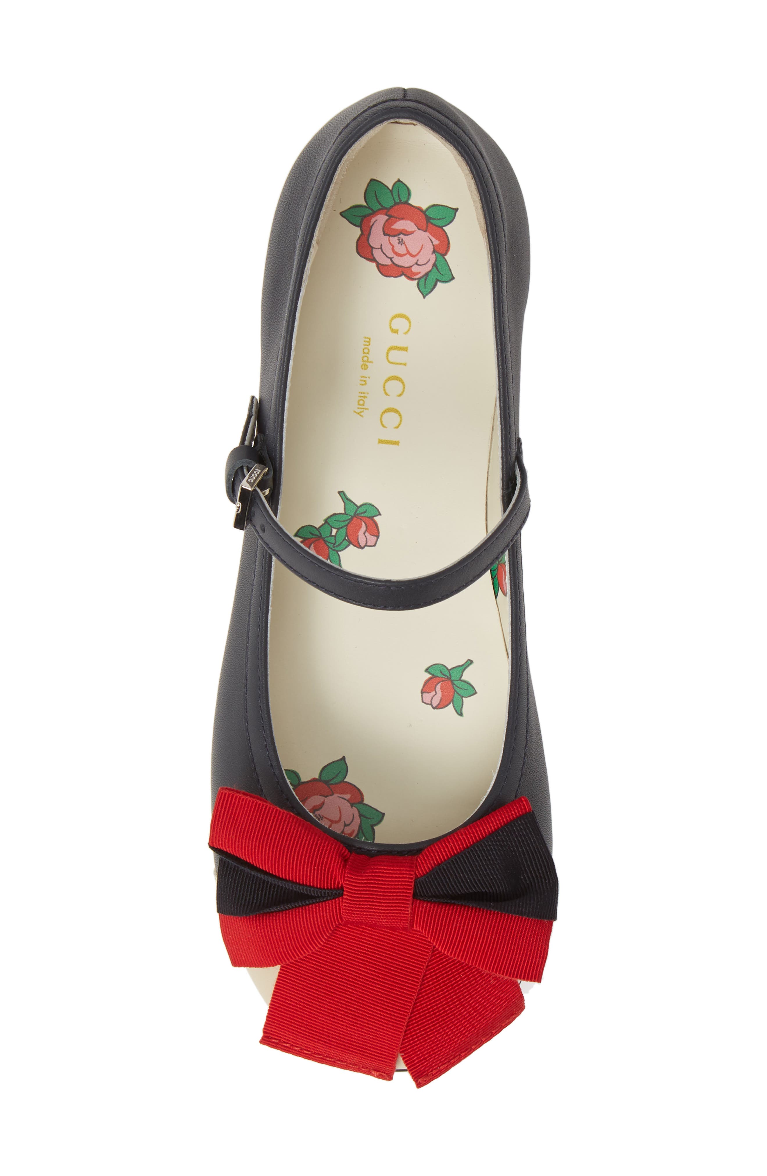 Gucci Web Bow Mary Jane Flat, Alternate, color, 