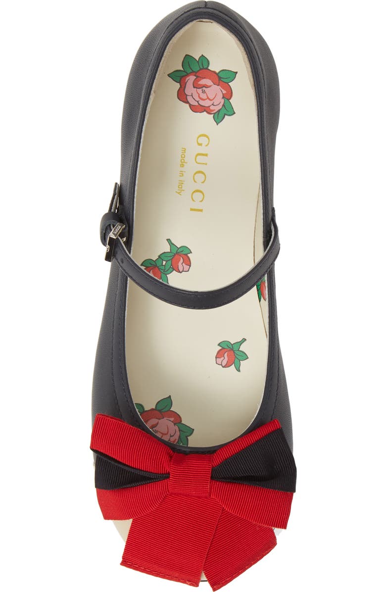 Gucci Web Bow Mary Jane Flat, Alternate, color,