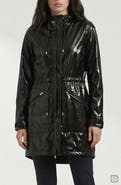 Noize Sibil-V Hooded Water Resistant Coated Vinyl Raincoat