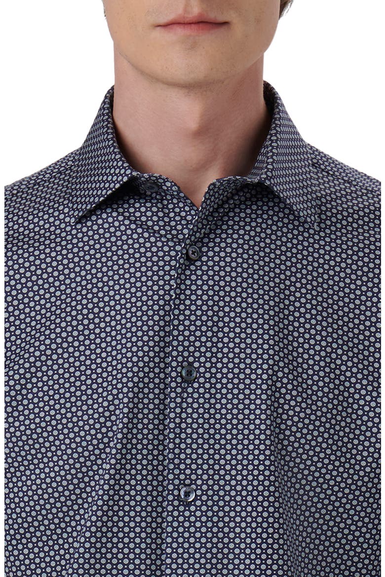 James OoohCotton® Dot Print Button-Up Shirt, Alternate, color, NAVY