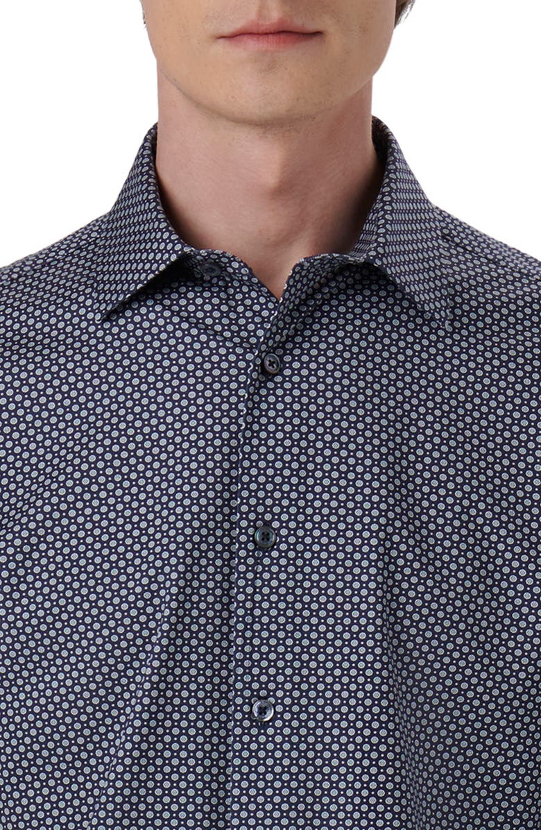 Bugatchi James OoohCotton<sup>®</sup> Dot Print Button-Up Shirt, Alternate, color, 