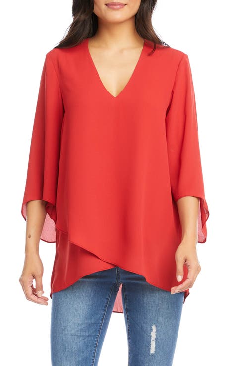 Asymmetrical Crepe Top (Regular & Petite)