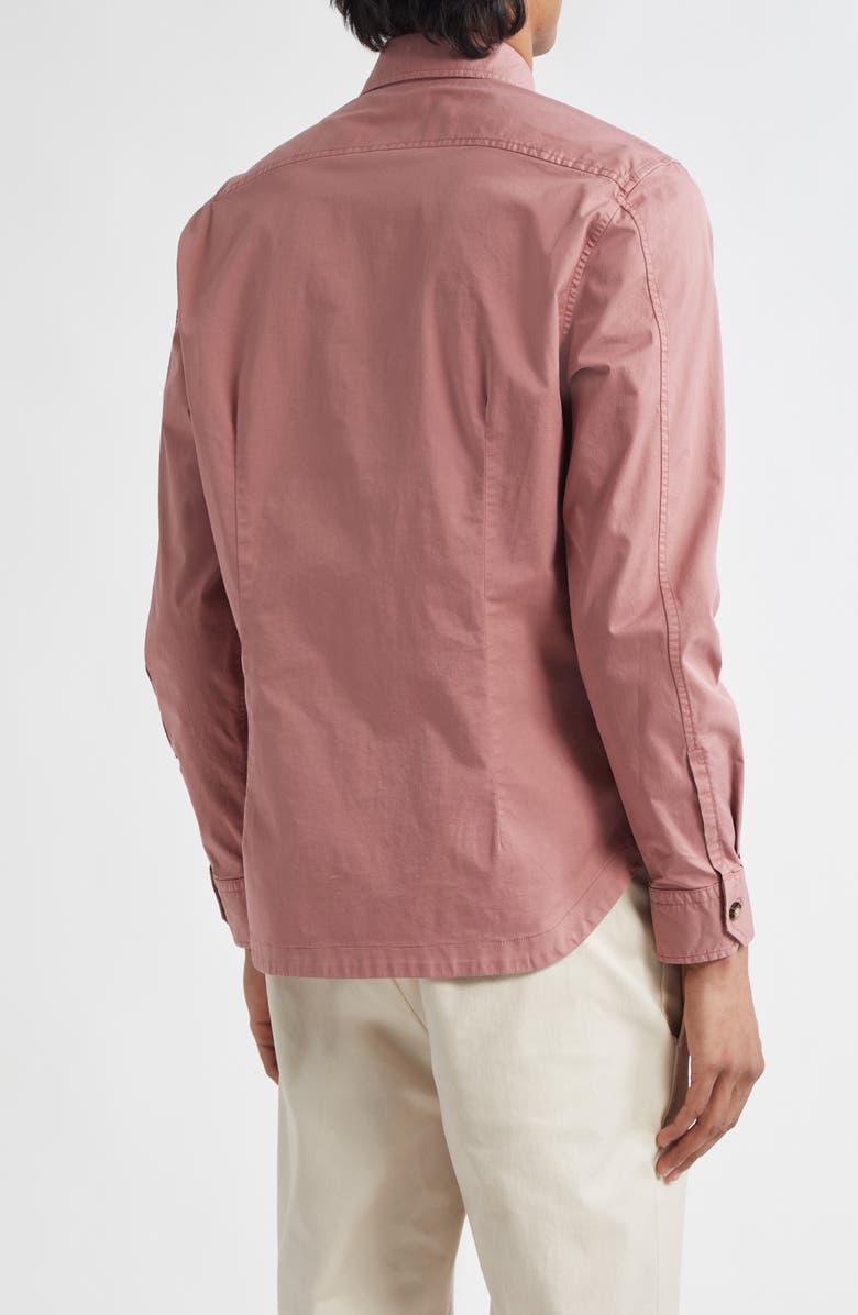 Boglioli Stretch Cotton Overshirt, Alternate, color, Pink