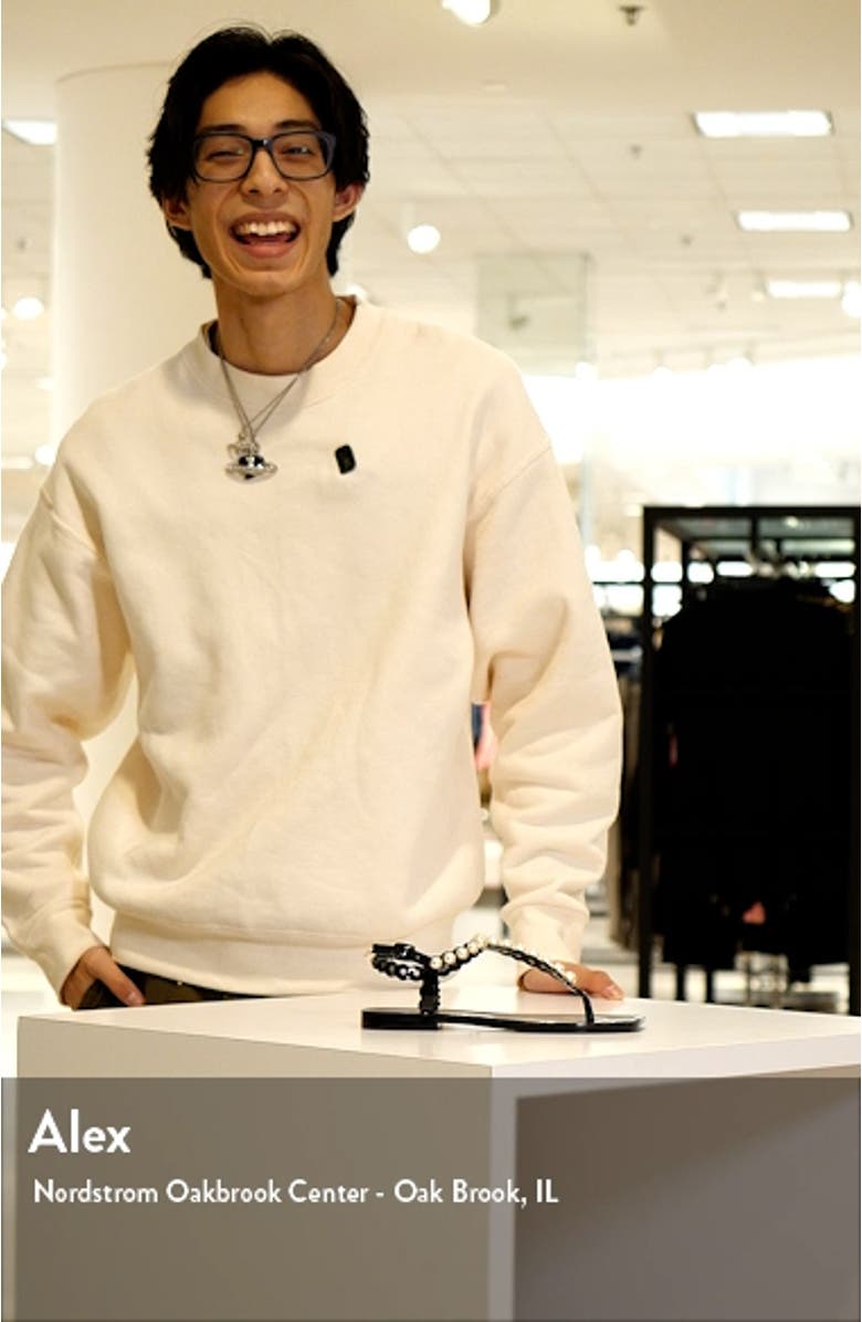 Pearlesque Imitation Pearl Ankle Strap Sandal, sales video thumbnail