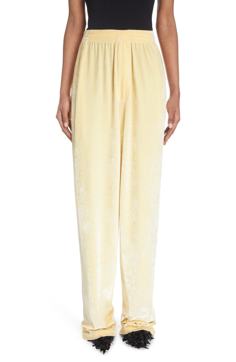 Balenciaga Velour Track Pants, Main, color, 