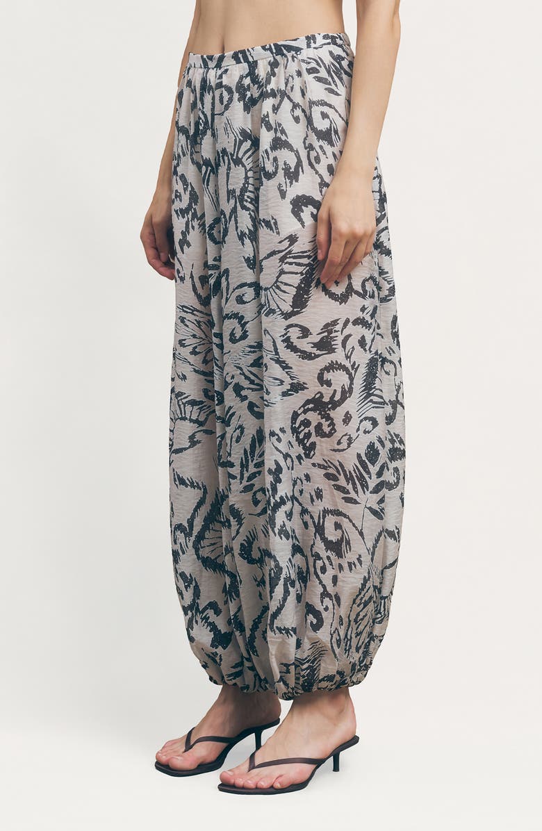 MAUDE CLUB Talia Balloon Pants, Alternate, color, Monarch Print