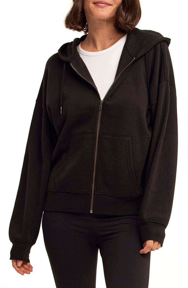 Threads 4 Thought Corissa Oversize Fleece Hoodie, Main, color, Black