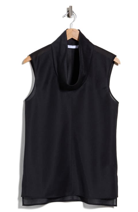 Cowl Neck Slub Shell Top