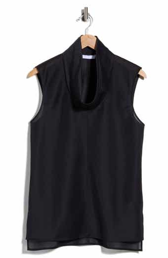 Cowl Neck Slub Shell Top