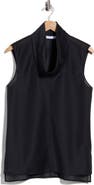 Helmut Lang Cowl Neck Slub Shell Top