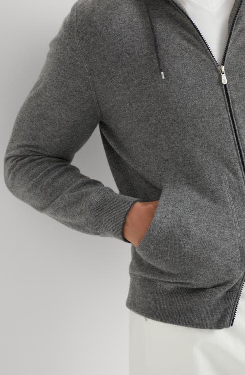 Brunello Cucinelli Sweatshirt-style Cardigan In Dark Grey