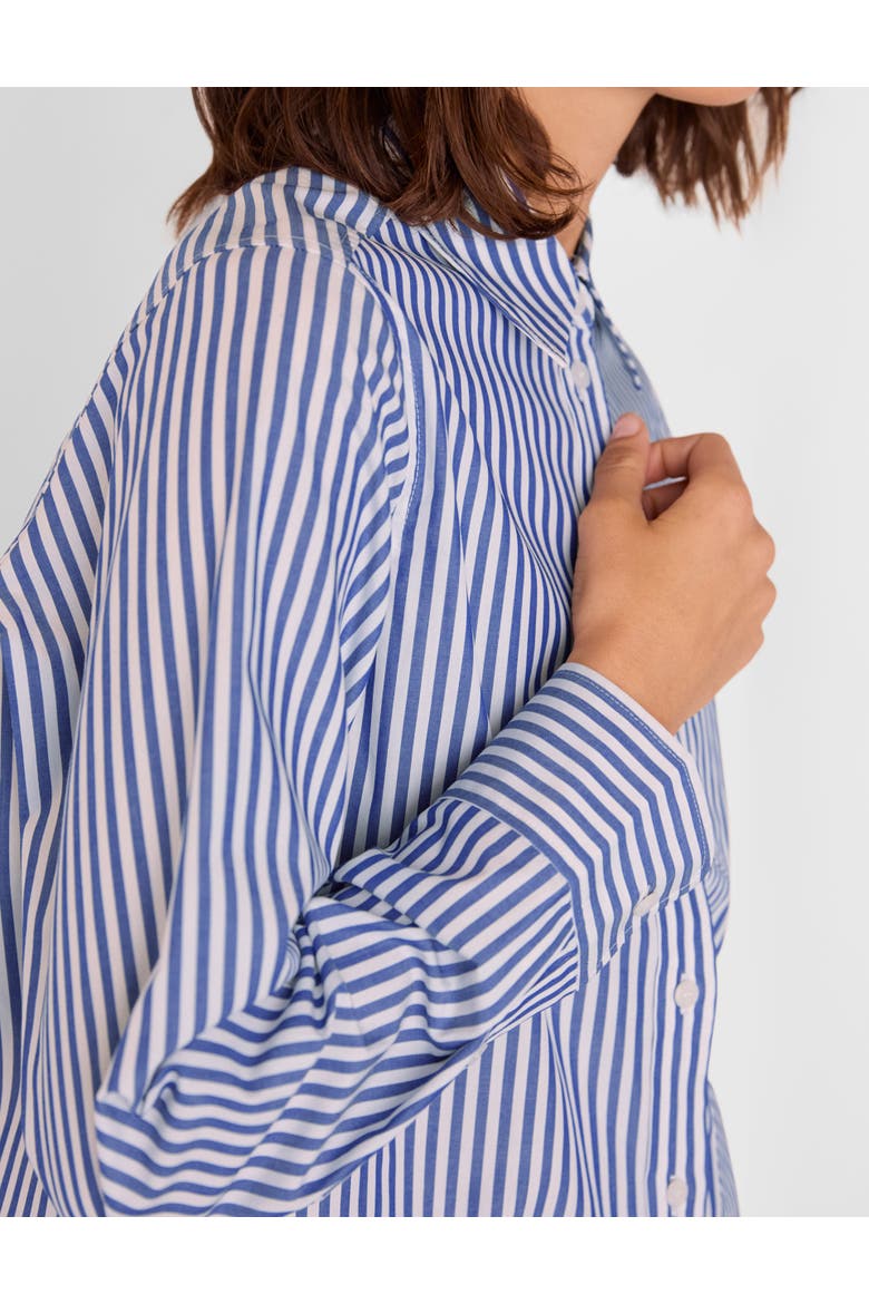 Relaxed Fit Stripe Shirt, Alternate, color, Blue/White