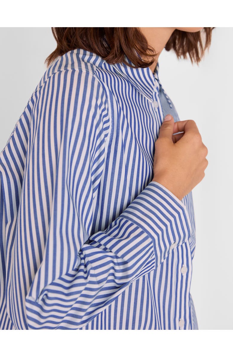 Whistles Relaxed Fit Stripe Shirt, Alternate, color, Blue/White