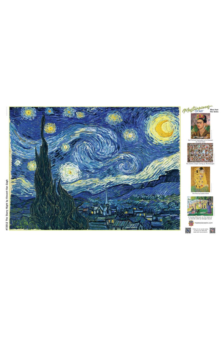 The Starry Night 1000 Piece Puzzle, Alternate, color, Multicolor