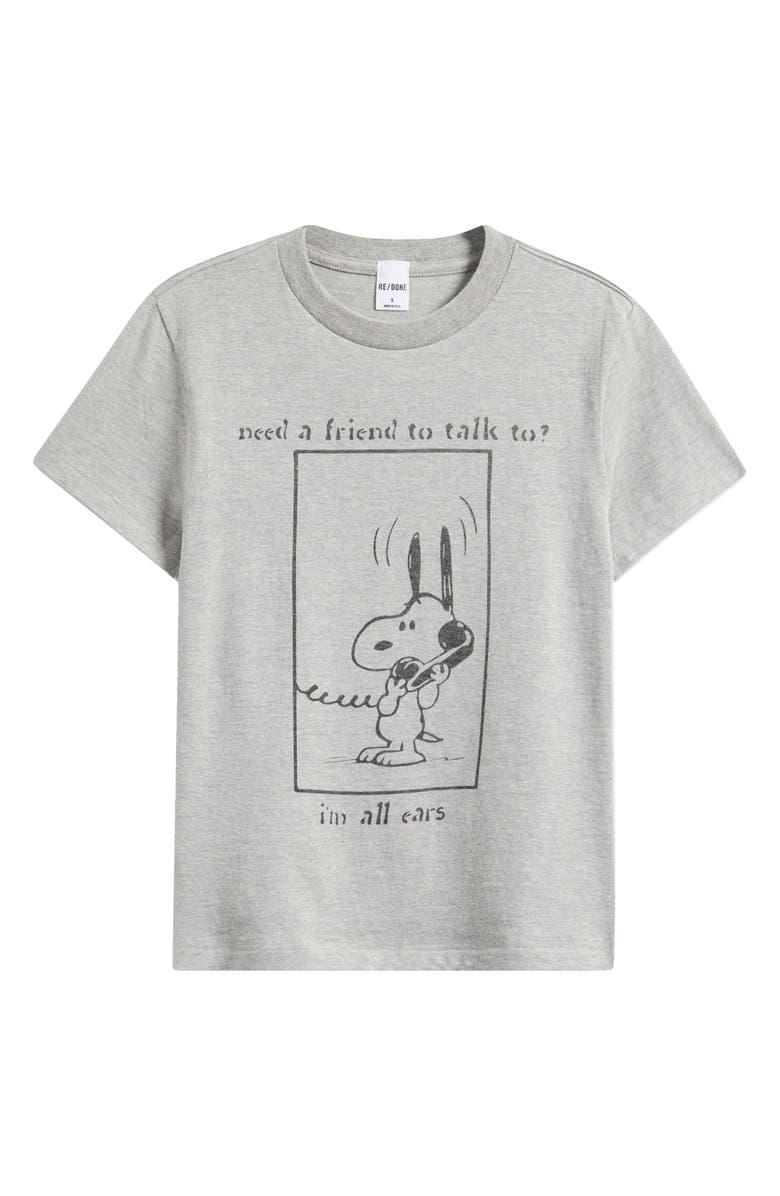 Re/Done Classic Peanuts<sup>®</sup> Snoopy Graphic T-Shirt, Alternate, color, Heather Grey