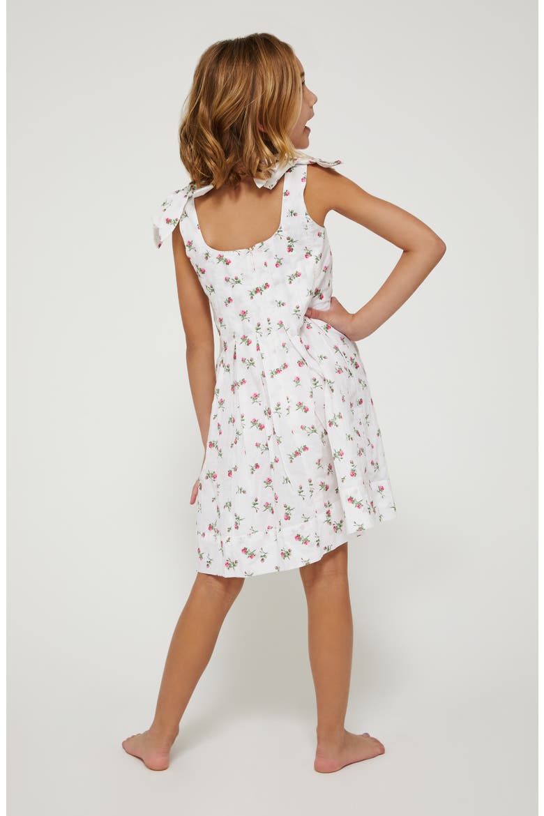 Kids' Little Maisie Pleated A-Line Dress, Alternate, color, PEONY BLOSSOM