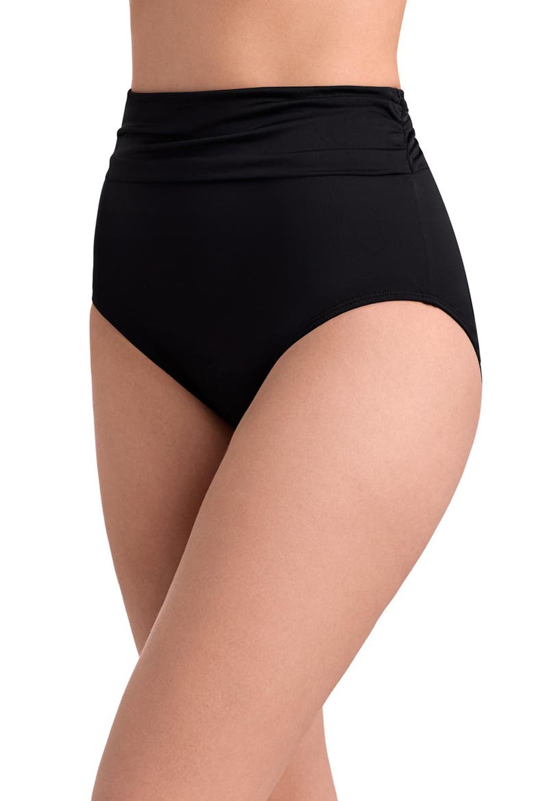 Astrid High Waist Swim Brief, Alternate, color, Black