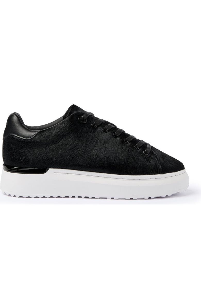 MALLET Pony Hair Low-Top Platform Trainers, Main, color, Black