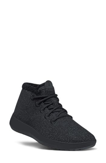 Allbirds Wool Runner Up Mizzle Sneaker In Natural Black/black