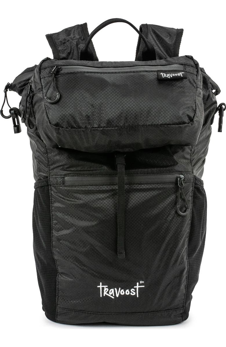 Travoost Ultima 22 Collapsible Backpack with Detachable Hip Pack, Main, color, Black