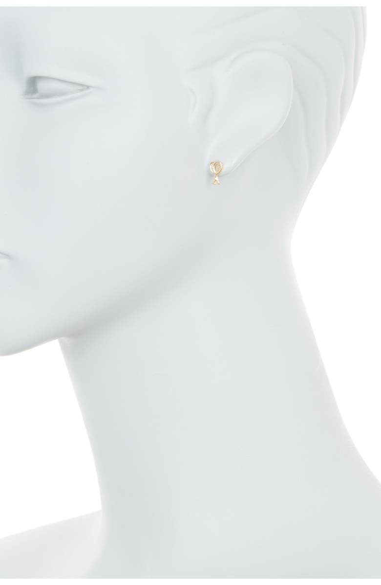 CANDELA JEWELRY 10K Yellow Gold Tennis Racquet Stud Earrings, Alternate, color, 