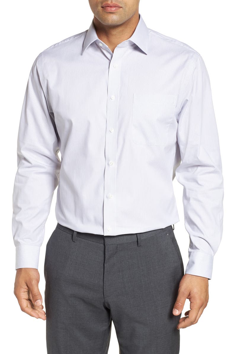 NORDSTROM MEN'S SHOP Traditional Fit Non-Iron Stripe Dress Shirt, Main, color, 