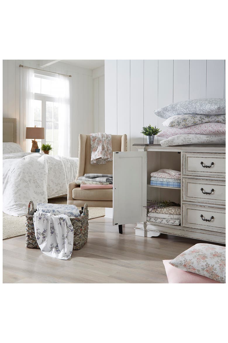Rosalie Cotton Flannel Sheet Set, Alternate, color, LT-PASTEL GREY