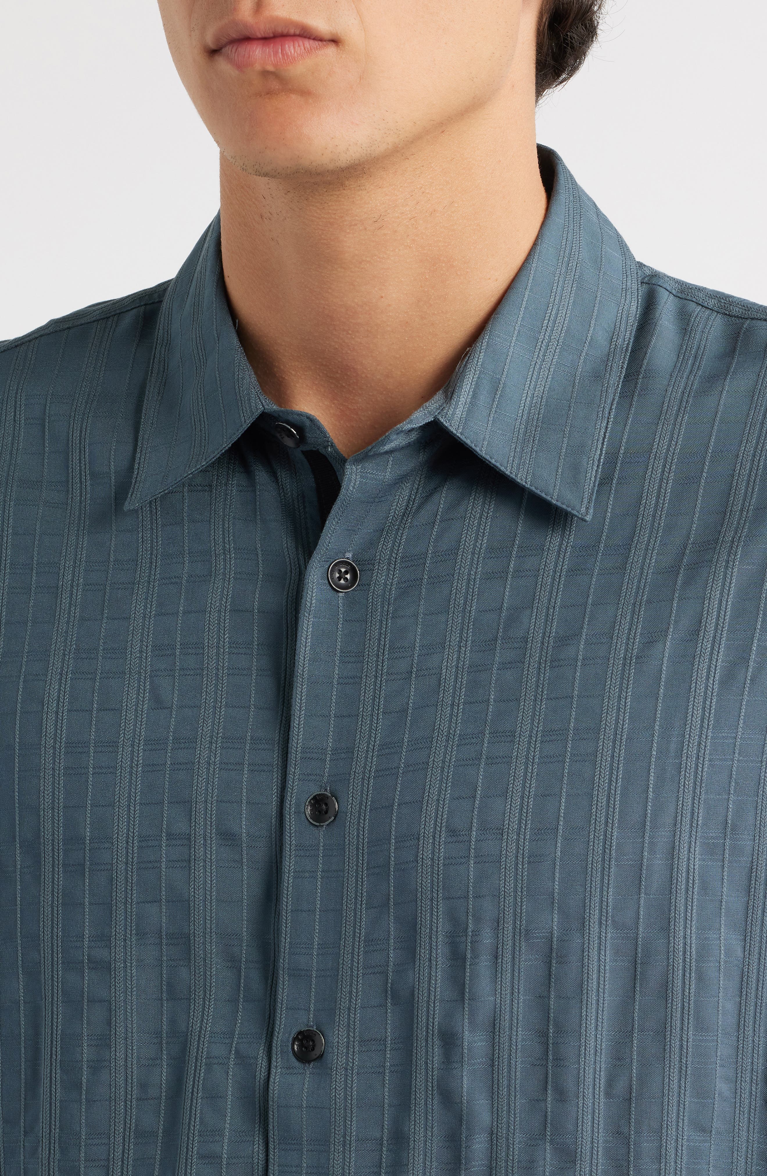 Dalton Plaid Short Sleeve Button-Up Shirt - image 2