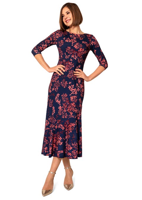 Asymmetric Bias Cut Midi Dress
