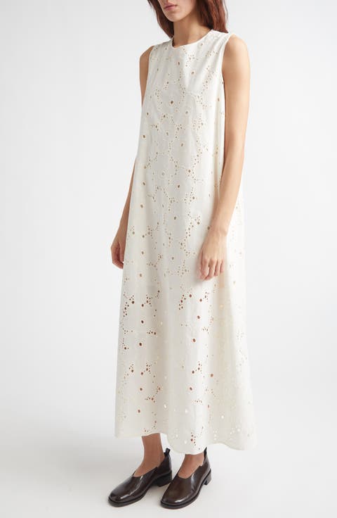 Alvariinsa Unikko Cotton Eyelet Maxi Dress