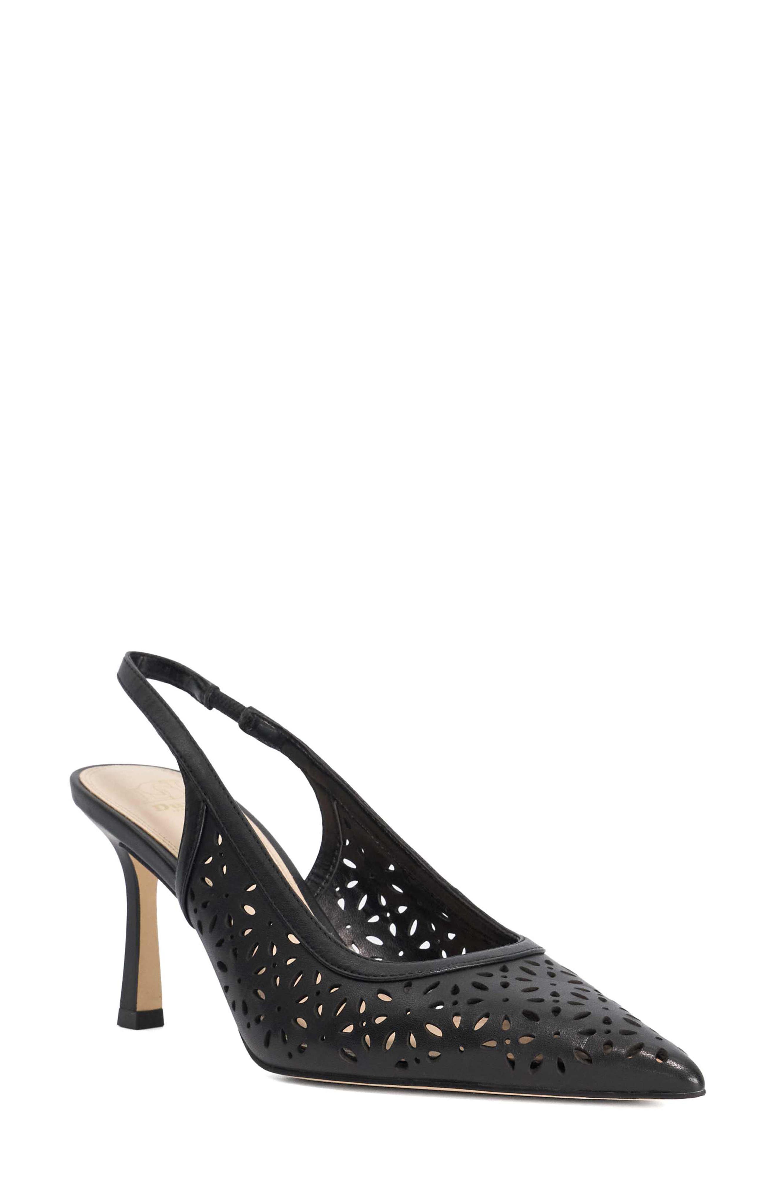 Dune London Corfu Perforated Slingback Pump
